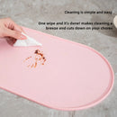 Cat Feeding Mat with Non-Slip Waterproof Design Pet Food Mat Compatible with Cat/Dog Bowls Multipet Households Dog Owners