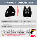 KEMIMOTO Full Face Motorcycle Helmet Cat Ear For Women Motocross Motorbike Men's Moto Helmet Breathable DOT Girlfriend Gift
