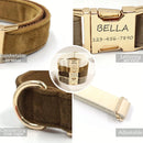 1pc Personalized Dog Collar Velvet, Engraving Custom Name Phone Number ID Tag, Soft Comfy Adjustable Collars For Small Medium La
