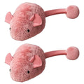 1/2pc Squeaky Plush Mouse Cat Toy, Interactive Chew Toy with Sound, Bite-Proof for Indoor Cats, Hunting Simulation