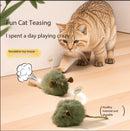 Smart Induction Squeaky Mouse Plush Toy - Sound-Activated Self-Entertainment Cat Teaser Simulation Small Pet Toy for Distraction