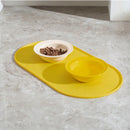 Cat Feeding Mat with Non-Slip Waterproof Design Pet Food Mat Compatible with Cat/Dog Bowls Multipet Households Dog Owners