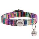 Cat Collar Free Personalized Kitten Collars Engraved Pet Puppy Name Necklace Collars Anti-lost for Cats Small Dogs Adjustable