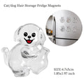 Transparent Dog Hair Storage Container Adorable Pet Keepsake Capsule Pendant With Key Ring for Pet Lovers DIY Memorial Keychain