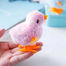 Clockwork Hopping Chicken Cat Toy, Wind Up Jumping Plush Chick for Interactive Play, Funny Walking Toy for Kittens & Cats