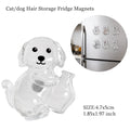 Transparent Dog Hair Storage Container Adorable Pet Keepsake Capsule Pendant With Key Ring for Pet Lovers DIY Memorial Keychain
