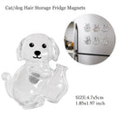 Transparent Dog Hair Storage Container Adorable Pet Keepsake Capsule Pendant With Key Ring for Pet Lovers DIY Memorial Keychain