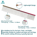 OITABI Professional Pet Grooming Comb, Gradient Pet Deluxe Pointed Tail Comb for Cat & Dog Styling Finishing and Fluffing Comb