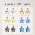 Dog Tag For Pets Personalized Star Shaped Collar Custom Name Phone Number Tag Pet ID Tag Gold Star Free Split Ring