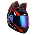 KEMIMOTO Full Face Motorcycle Helmet Cat Ear For Women Motocross Motorbike Men's Moto Helmet Breathable DOT Girlfriend Gift