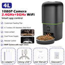 Automatic Cat Feeder Camera Pet Smart Cat Food Kibble Dispenser 2.4G/5GWiFi Tuya APP Control Auto Feeder For Cat Dog Accessories