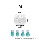 1Set Cat Muzzle Pet Grooming Cover Accessory Cat Anti Bite Anti Licking Space Hood Breathable Helmet with 4 Silicone Paw Shoes