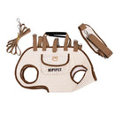 Portable Multi-functional Towing Backpack, Double-Shoulder Dog Backpack, Crossbody Pet Transport Bag, Breathable Outdoor Pet Bag
