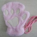 Cartoon Cute Cat Claw Paw Gloves Women Plush Mittens Warm Soft Plush Short Fingerless Fluffy Bear Cat Gloves Costume Half Finger