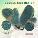 Pet Grooming Glove Efficient Cat Dog Hair Remover Gentle Massage Tool Double Sided Brush Stress Free Easy Hand Wash Remover Glov
