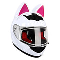 KEMIMOTO Full Face Motorcycle Helmet Cat Ear For Women Motocross Motorbike Men's Moto Helmet Breathable DOT Girlfriend Gift