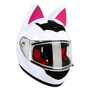 KEMIMOTO Full Face Motorcycle Helmet Cat Ear For Women Motocross Motorbike Men's Moto Helmet Breathable DOT Girlfriend Gift