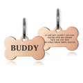Premium Engraved Personalised Dog ID Tag Dog Name Tag Cat Puppy Name ID Bone Tag Collar Black Silver Gold Stainless Steel