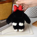 ZAKOL 15cm Fluffy Rabbit Fur Pompon Bunny Keychain Soft Cute Rabbit Toy Key Chain Bag Decoration Accessories Gift for Girls