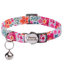 Cat Collar Free Personalized Kitten Collars Engraved Pet Puppy Name Necklace Collars Anti-lost for Cats Small Dogs Adjustable