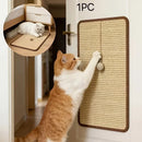 Standing Sisal Cat Scratcher with Hanging Ball, Space Saving Cat Furniture, Protect Sofa Chair Door, No Cat Tree Included