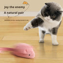 1/2pc Squeaky Plush Mouse Cat Toy, Interactive Chew Toy with Sound, Bite-Proof for Indoor Cats, Hunting Simulation