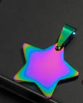 Dog Tag For Pets Personalized Star Shaped Collar Custom Name Phone Number Tag Pet ID Tag Gold Star Free Split Ring