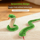 Interactive Snake‑Shape Pet Chew Toy, Bite‑Resistant Plush Sound Toy Teeth‑Cleaning for Kittens Puppies Small Pets