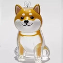 Transparent Dog Hair Storage Container Adorable Pet Keepsake Capsule Pendant With Key Ring for Pet Lovers DIY Memorial Keychain