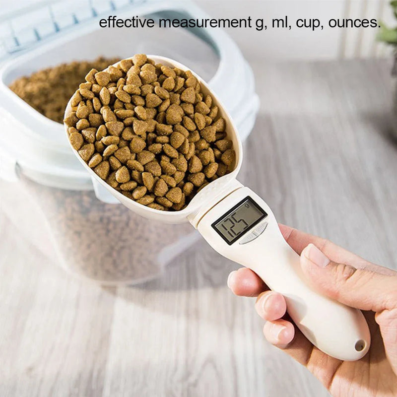 dogs accesPet Food Measuring Scoop Electronic Dog Cat Food Measuring Cup Digital Spoon Scale Kitchen Food Scale with LED Display