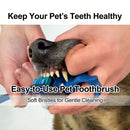 Silicone Soft Pet Finger Cuff Toothbrushes Dog Brush Bad Breath Tartar Teeth Care Tool Cat Cleaning Scrub Silicagel Pet Supplies