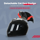 KEMIMOTO Full Face Motorcycle Helmet Cat Ear For Women Motocross Motorbike Men's Moto Helmet Breathable DOT Girlfriend Gift