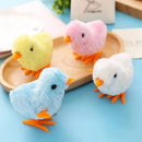 Clockwork Hopping Chicken Cat Toy, Wind Up Jumping Plush Chick for Interactive Play, Funny Walking Toy for Kittens & Cats