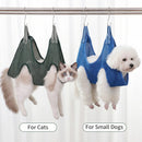 Cats Grooming Hammock Cat Dog Nail Trimming Restraint Bag Anti-Scratch Sling for Small Medium Dogs Adjustable Hanging Helper