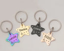 Dog Tag For Pets Personalized Star Shaped Collar Custom Name Phone Number Tag Pet ID Tag Gold Star Free Split Ring