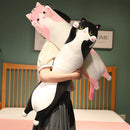 50/70/90/110/130cm Funny Joy Cute Soft Long Cat Plush Toys Pause Office Nap Pillow Bed Sleep Home Decor Doll for Kids Girl Gift