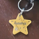 Dog Tag For Pets Personalized Star Shaped Collar Custom Name Phone Number Tag Pet ID Tag Gold Star Free Split Ring