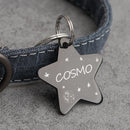 Dog Tag For Pets Personalized Star Shaped Collar Custom Name Phone Number Tag Pet ID Tag Gold Star Free Split Ring