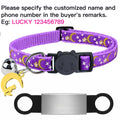 Customized Cute Glow Cat Collar Free Engraved Puppy Kitten Anti-lost Pet ID Nameplate Necklace With Bell & Moon Ornament
