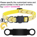 Customized Cute Glow Cat Collar Free Engraved Puppy Kitten Anti-lost Pet ID Nameplate Necklace With Bell & Moon Ornament